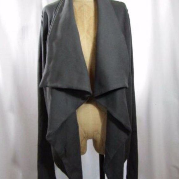 HERFF CHRISTIANSEN Grey Drape cardigan - Picture 7 of 9